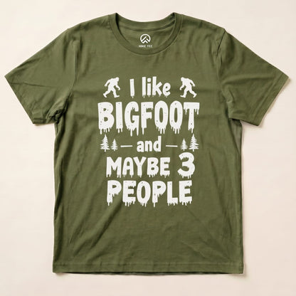Hike Tee T-Shirt Military Green / S I Like Bigfoot Shirt
