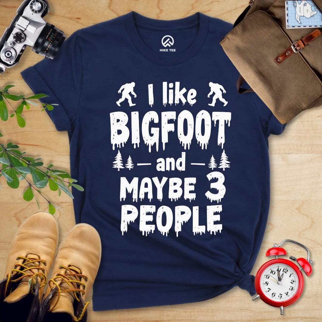 Hike Tee T-Shirt Navy / S I Like Bigfoot Shirt