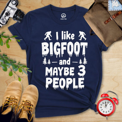 Hike Tee T-Shirt Navy / S I Like Bigfoot Shirt