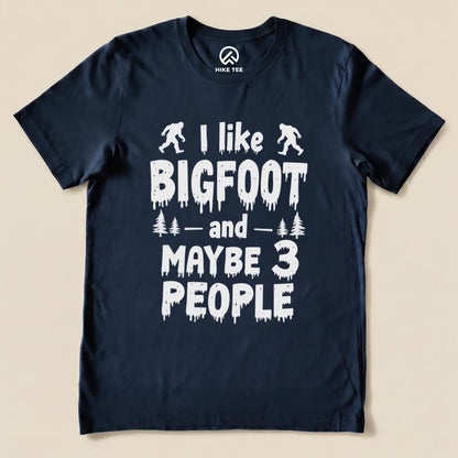 Hike Tee T-Shirt Navy / S I Like Bigfoot Shirt