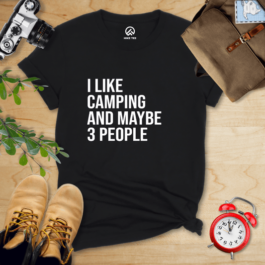 Hike Tee T-Shirt Black / S I like Camping Shirt
