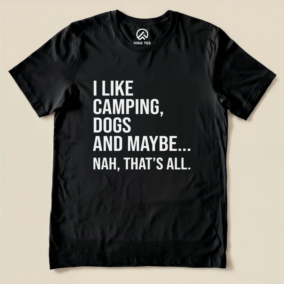 I Like Camping Shirt Hike Tee T-Shirt Black / S