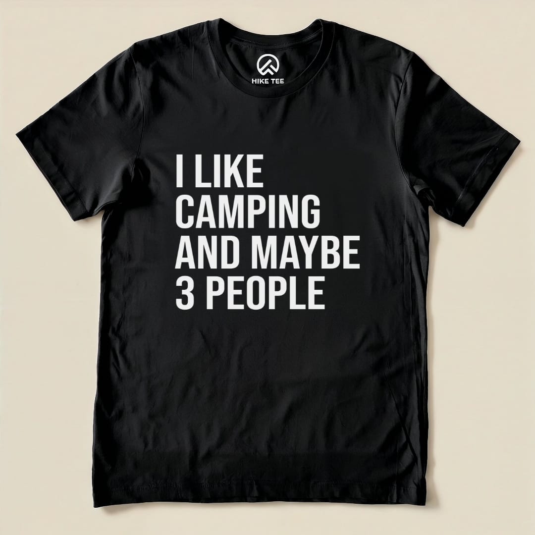 I like Camping Shirt Hike Tee T-Shirt Black / S