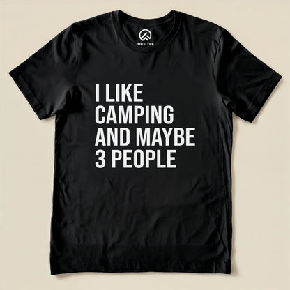I like Camping Shirt Hike Tee T-Shirt Black / S