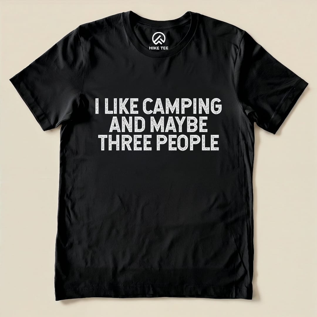 I like Camping Shirt Hike Tee T-Shirt Black / S
