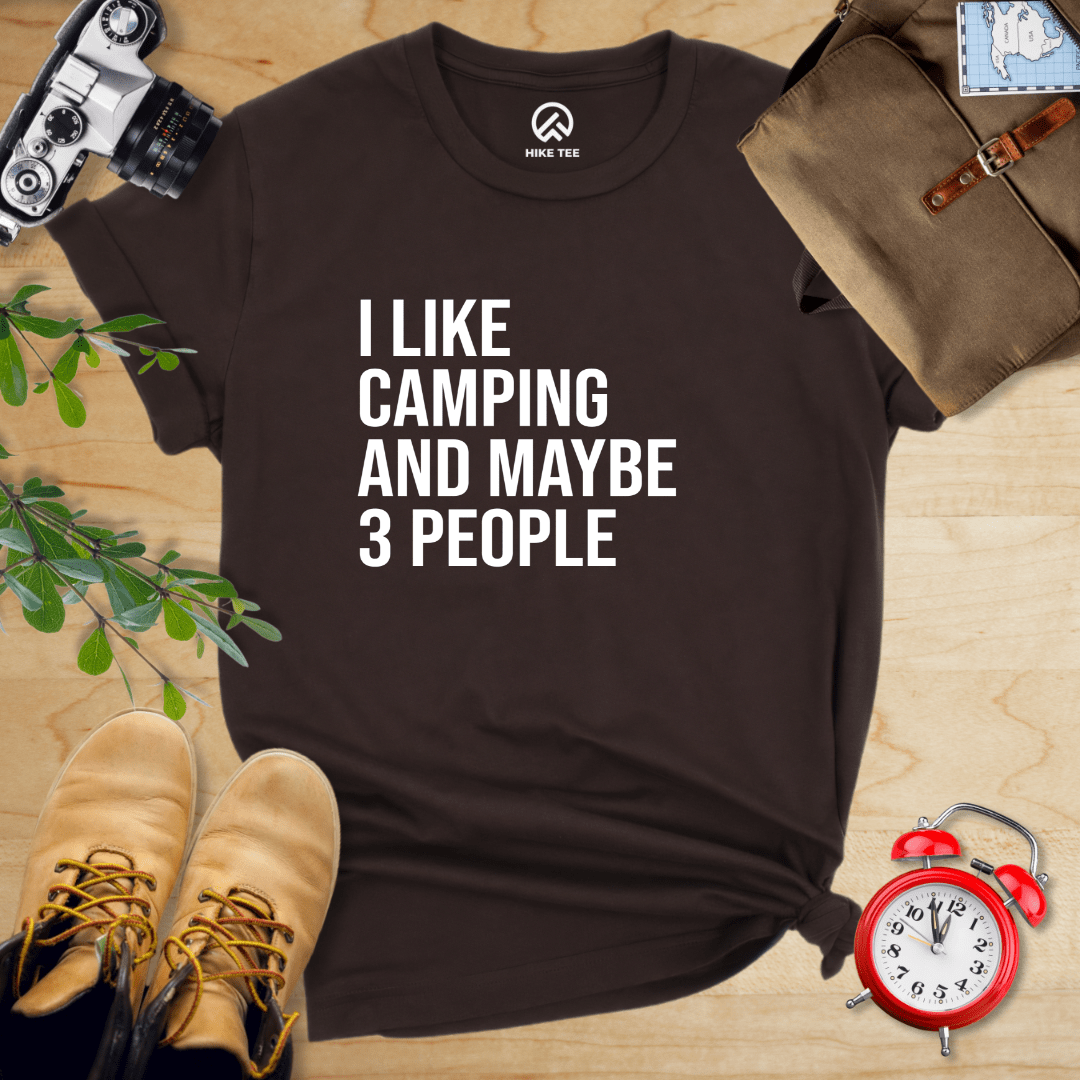 Hike Tee T-Shirt Brown / S I like Camping Shirt