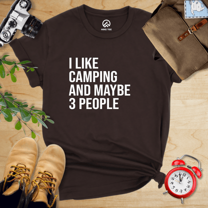 Hike Tee T-Shirt Brown / S I like Camping Shirt