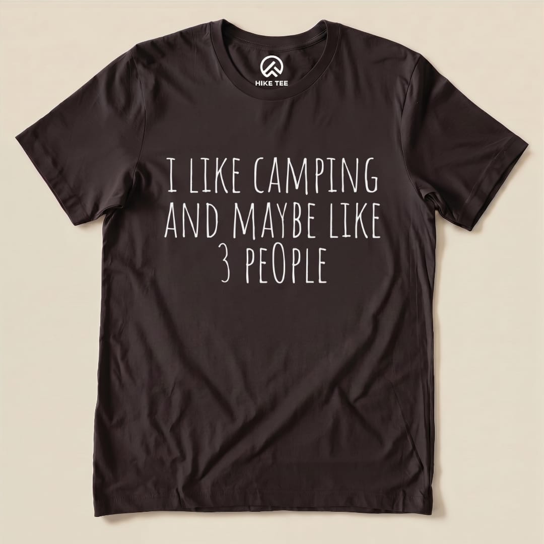 I Like Camping Shirt Hike Tee T-Shirt Brown / S