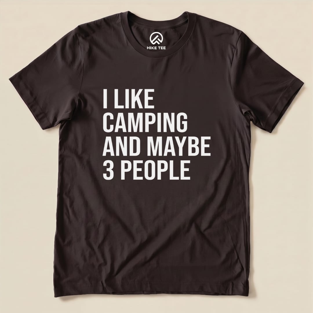 I like Camping Shirt Hike Tee T-Shirt Brown / S