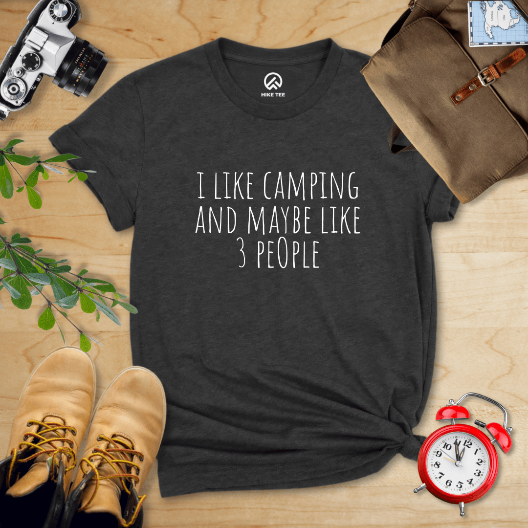 Hike Tee T-Shirt Dark Grey Heather / S I Like Camping Shirt