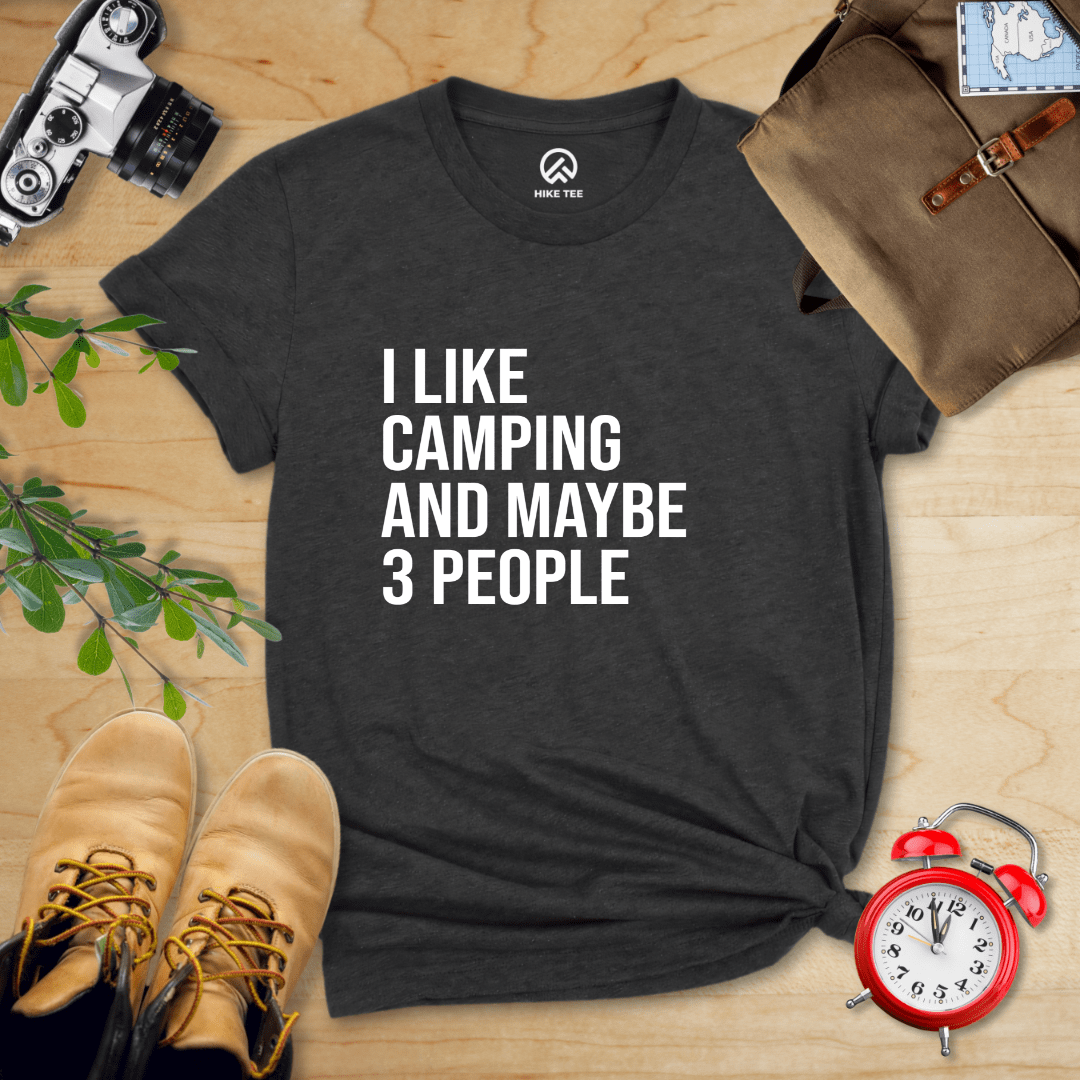 Hike Tee T-Shirt Dark Grey Heather / S I like Camping Shirt