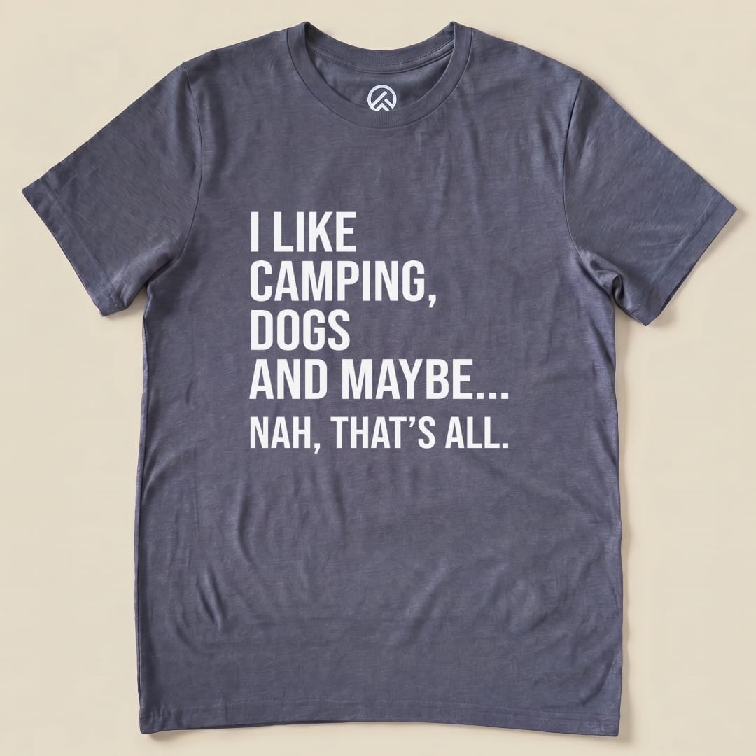 I Like Camping Shirt Hike Tee T-Shirt Heather Navy / S