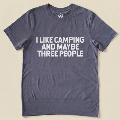 I like Camping Shirt Hike Tee T-Shirt Heather Navy / S