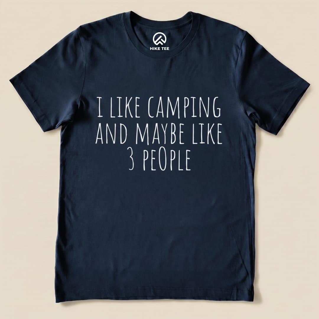 I Like Camping Shirt Hike Tee T-Shirt Navy / S