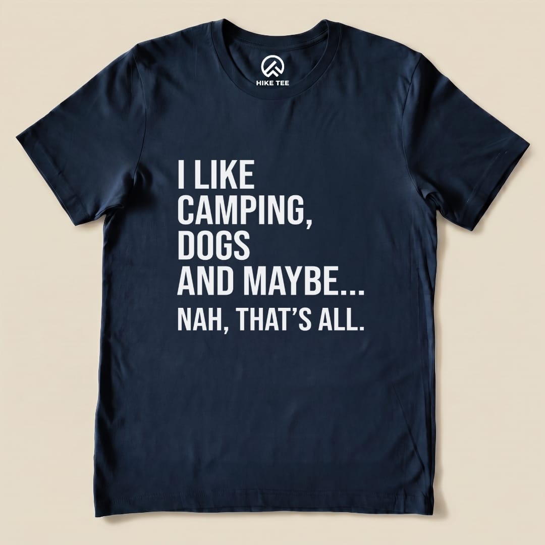 I Like Camping Shirt Hike Tee T-Shirt Navy / S