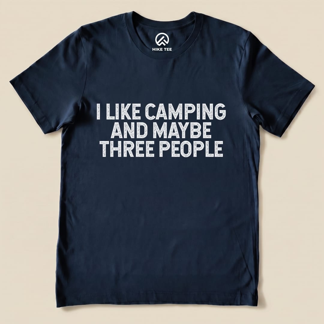 I like Camping Shirt Hike Tee T-Shirt Navy / S