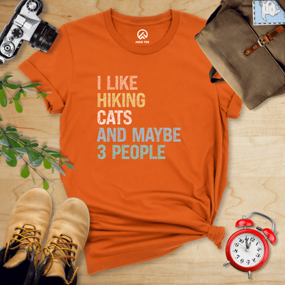 Hike Tee T-Shirt Autumn / S I like Hiking Cat Shirt