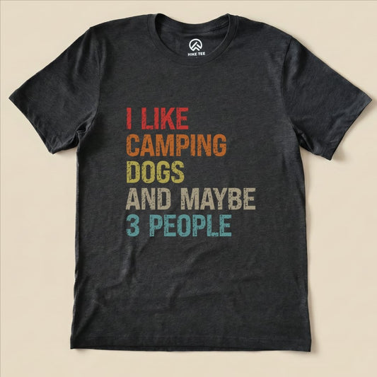 Hike Tee T-Shirt Dark Grey Heather / S I Like Hiking Dog Shirt