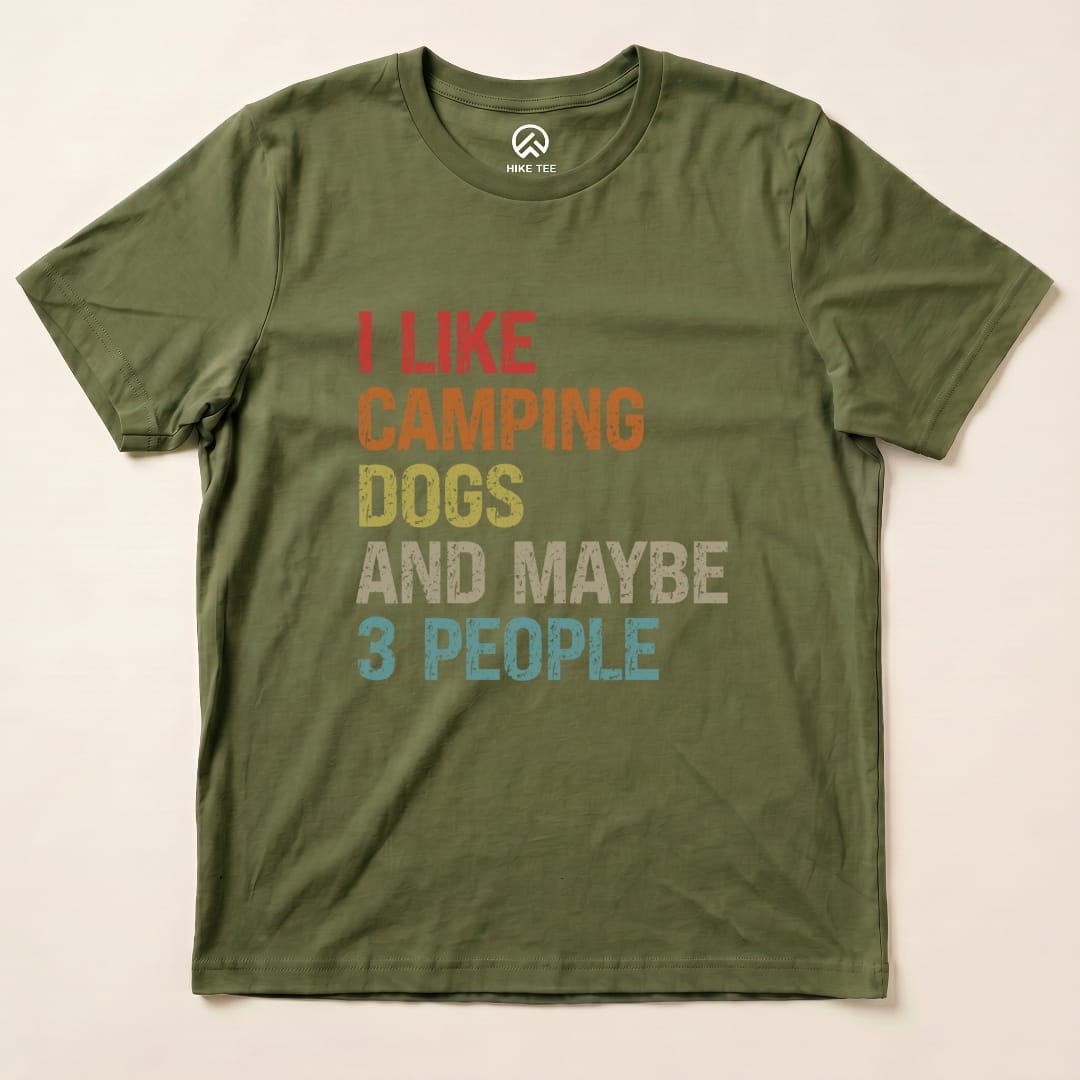 Hike Tee T-Shirt Military Green / S I Like Hiking Dog Shirt