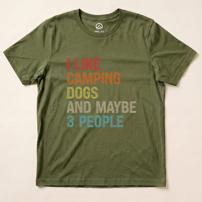 Hike Tee T-Shirt Military Green / S I Like Hiking Dog Shirt