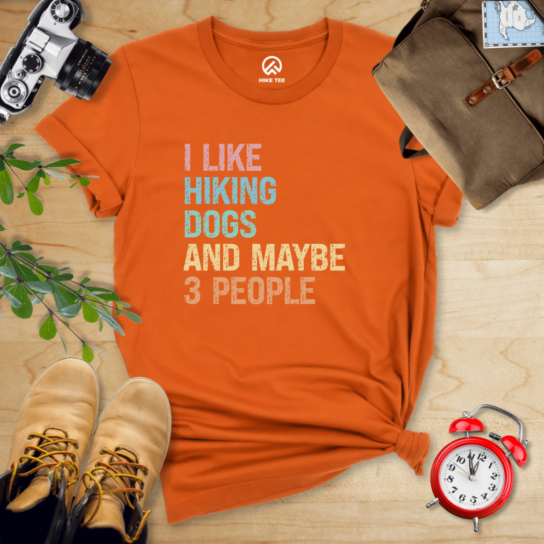 Hike Tee T-Shirt Autumn / S I Like Hiking Dogs Shirt
