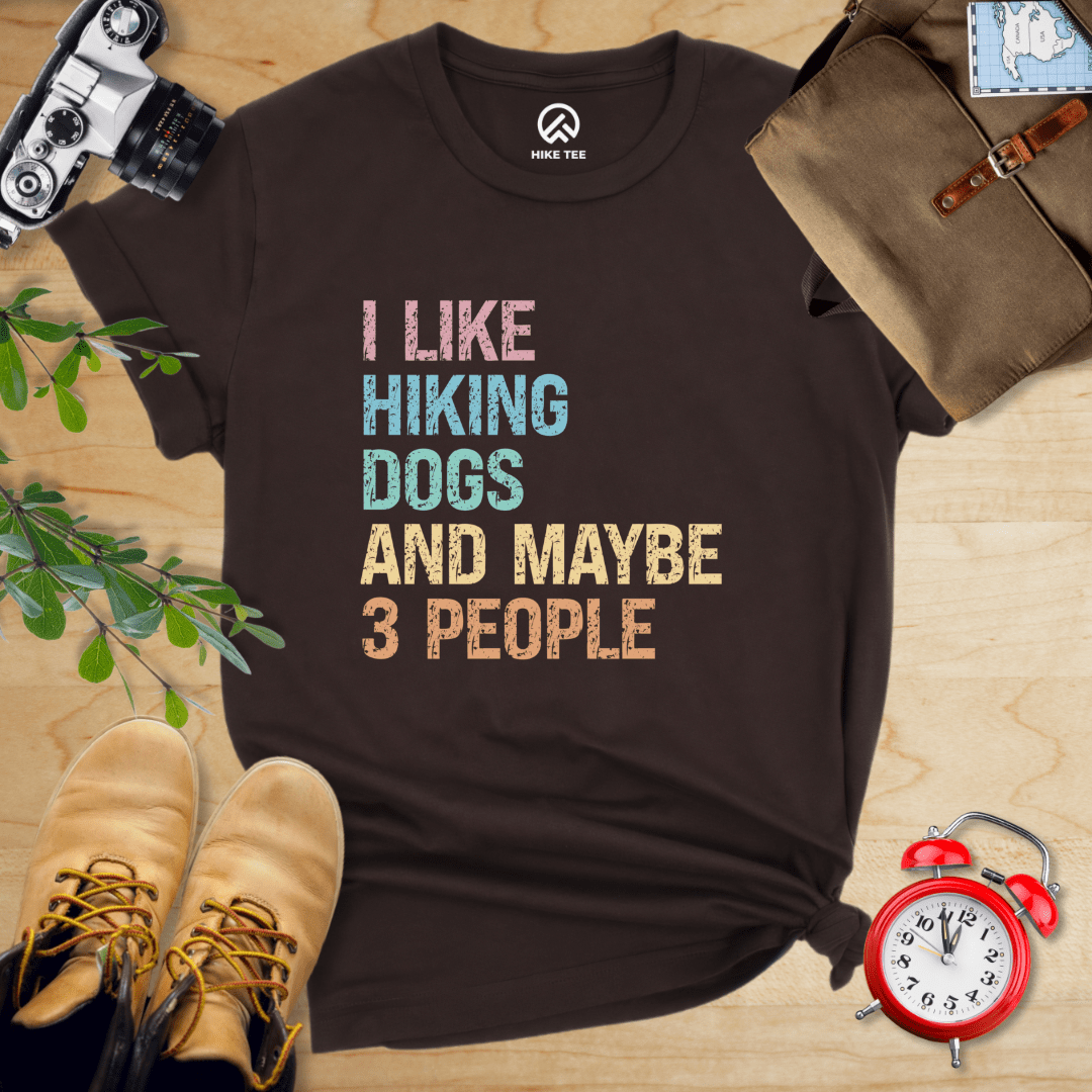 Hike Tee T-Shirt Brown / S I Like Hiking Dogs Shirt