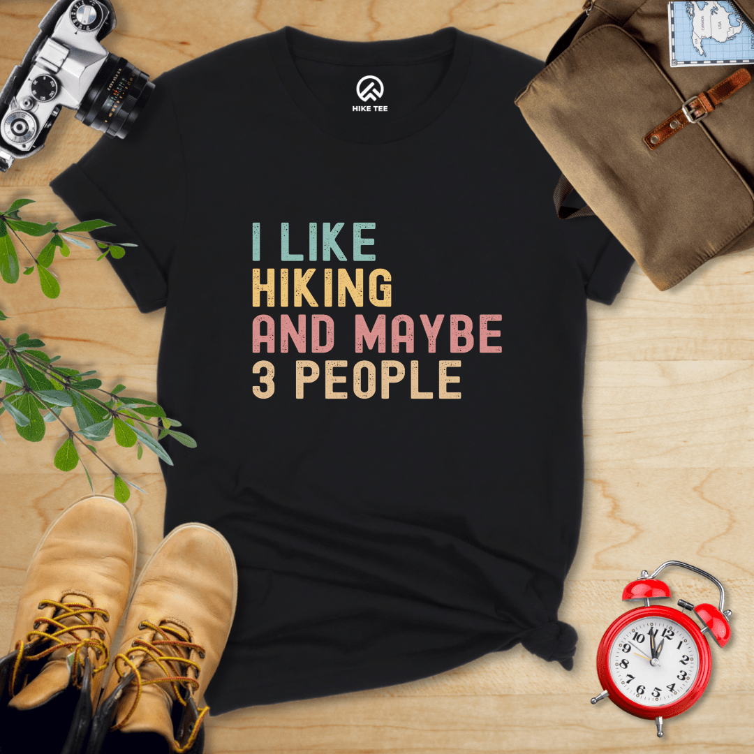 Hike Tee T-Shirt Black / S I Like Hiking Shirt
