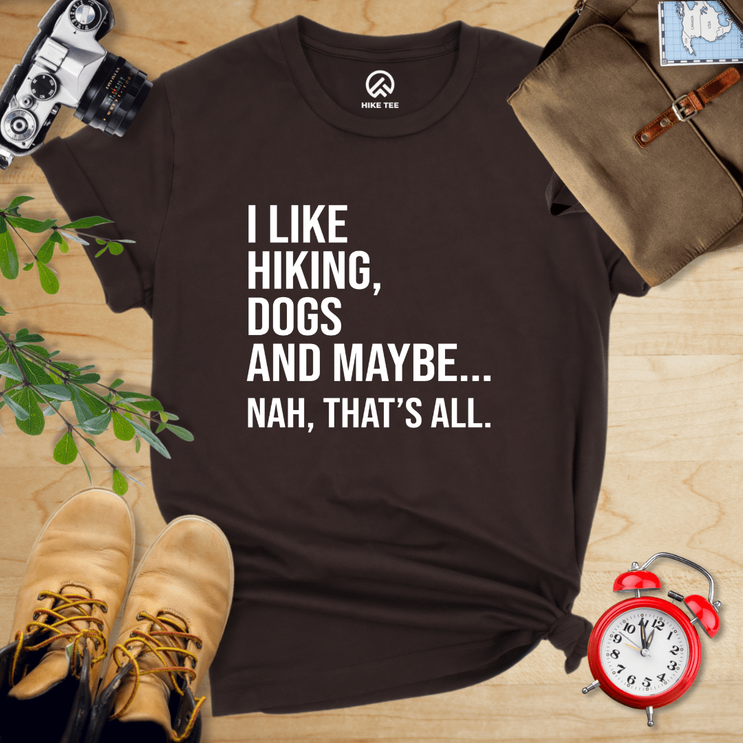Hike Tee T-Shirt Brown / S I Like Hiking Shirt