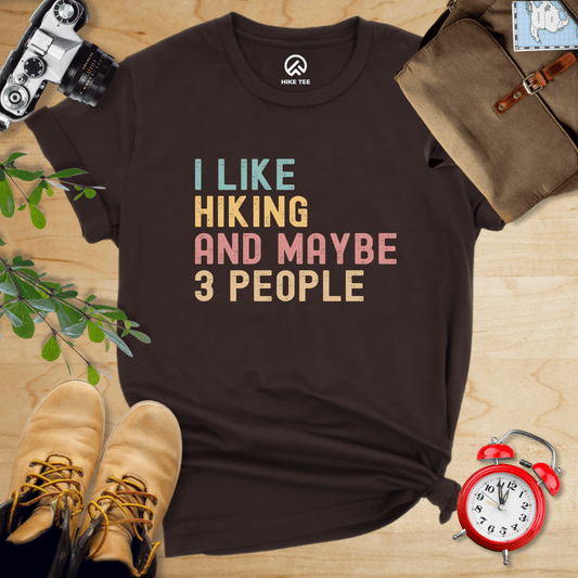 Hike Tee T-Shirt Brown / S I Like Hiking Shirt