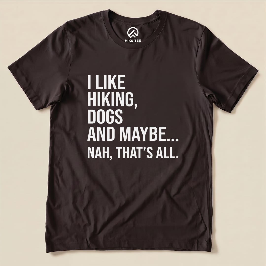I Like Hiking Shirt Hike Tee T-Shirt Brown / S