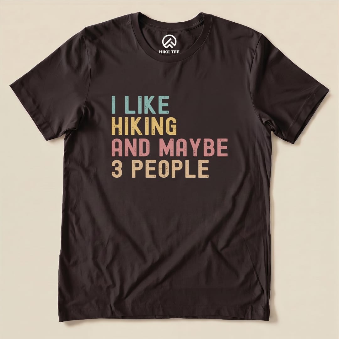 I Like Hiking Shirt Hike Tee T-Shirt Brown / S