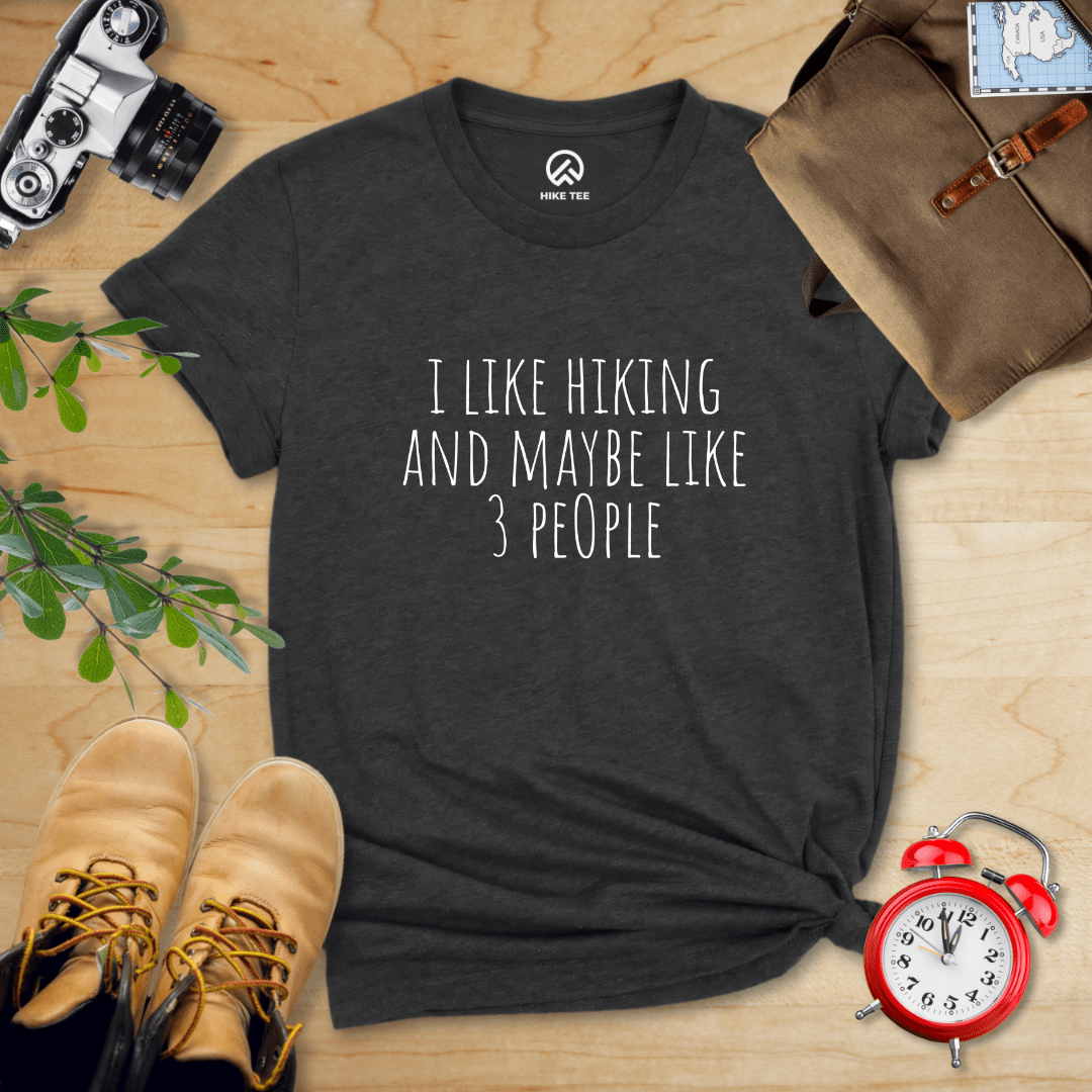 Hike Tee T-Shirt Dark Grey Heather / S I Like Hiking Shirt