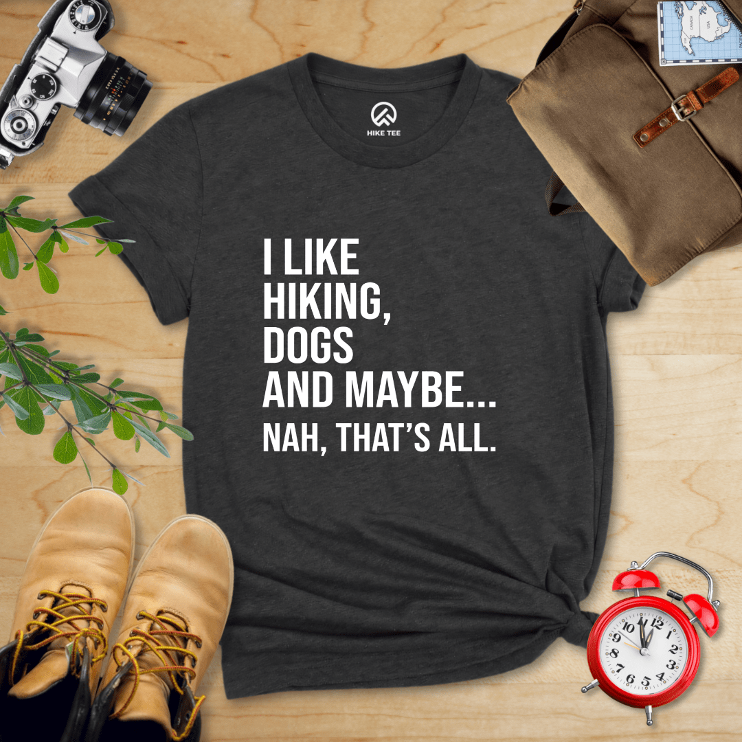 Hike Tee T-Shirt Dark Grey Heather / S I Like Hiking Shirt