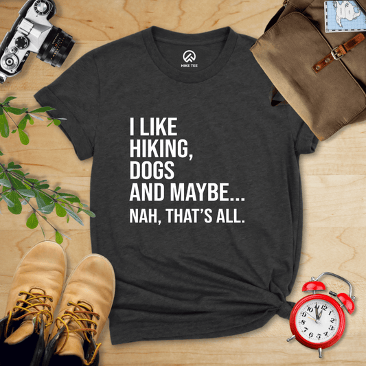 Hike Tee T-Shirt Dark Grey Heather / S I Like Hiking Shirt