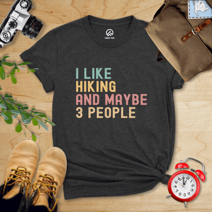 Hike Tee T-Shirt Dark Grey Heather / S I Like Hiking Shirt