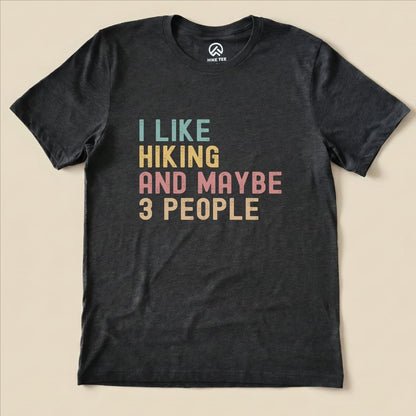 I Like Hiking Shirt Hike Tee T-Shirt Dark Grey Heather / S