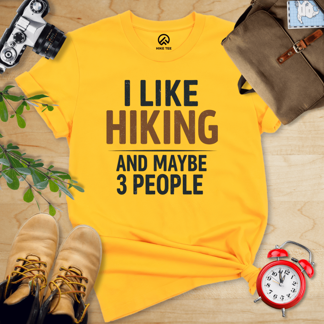 Hike Tee T-Shirt Gold / S I Like Hiking Shirt