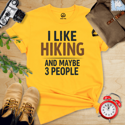 Hike Tee T-Shirt Gold / S I Like Hiking Shirt