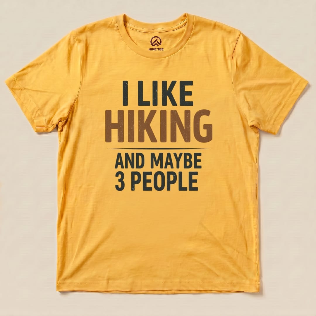 Hike Tee T-Shirt Gold / S I Like Hiking Shirt