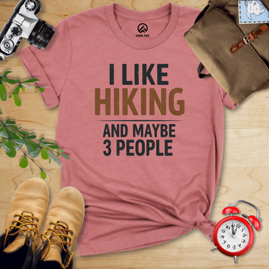 Hike Tee T-Shirt Heather Mauve / S I Like Hiking Shirt