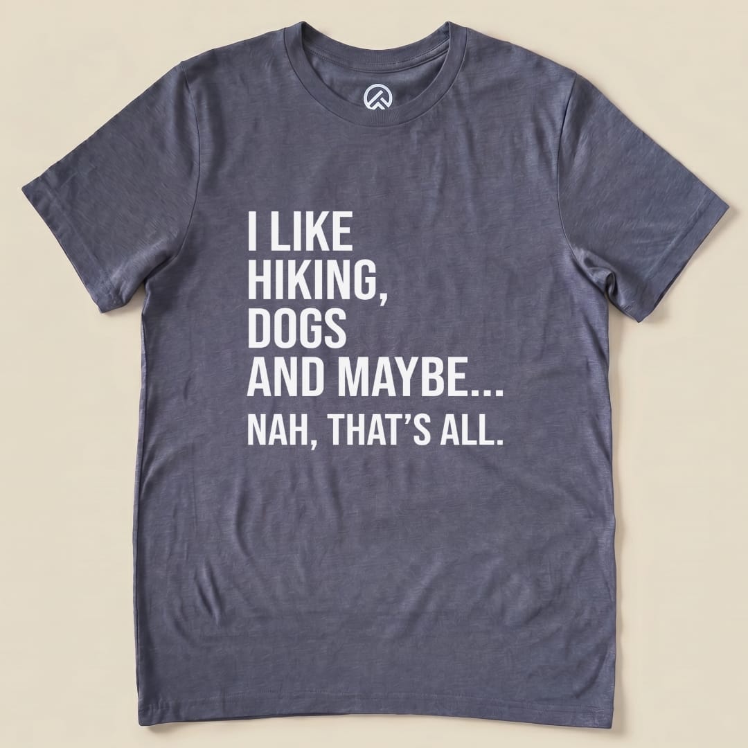 I Like Hiking Shirt Hike Tee T-Shirt Heather Navy / S
