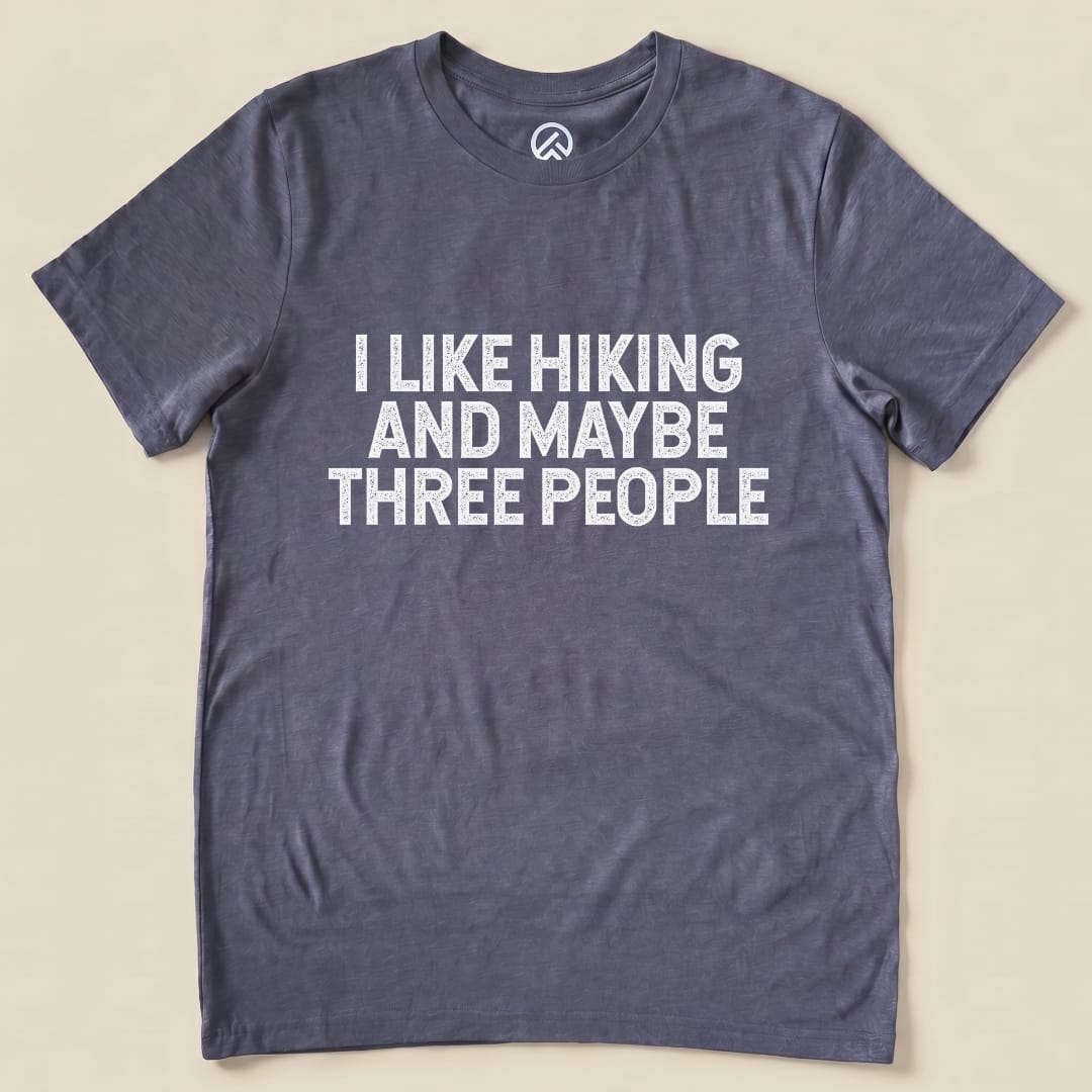 I like Hiking Shirt Hike Tee T-Shirt Heather Navy / S