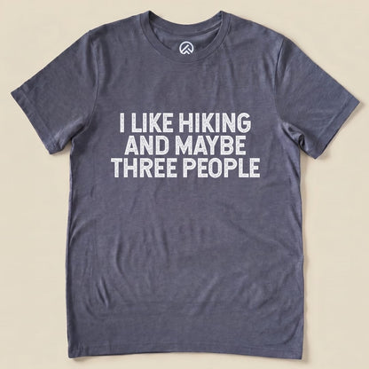 I like Hiking Shirt Hike Tee T-Shirt Heather Navy / S