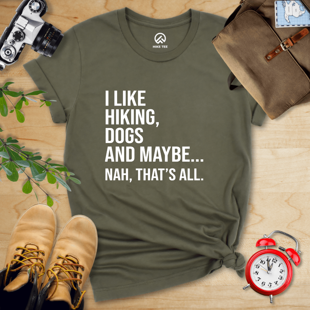 Hike Tee T-Shirt Military Green / S I Like Hiking Shirt
