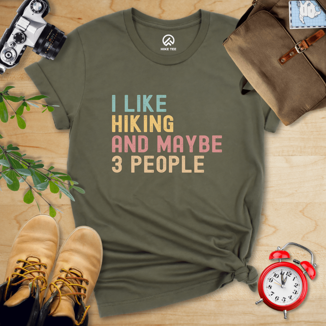 Hike Tee T-Shirt Military Green / S I Like Hiking Shirt