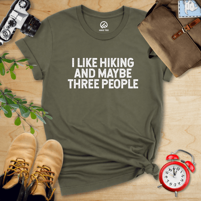 Hike Tee T-Shirt Military Green / S I like Hiking Shirt