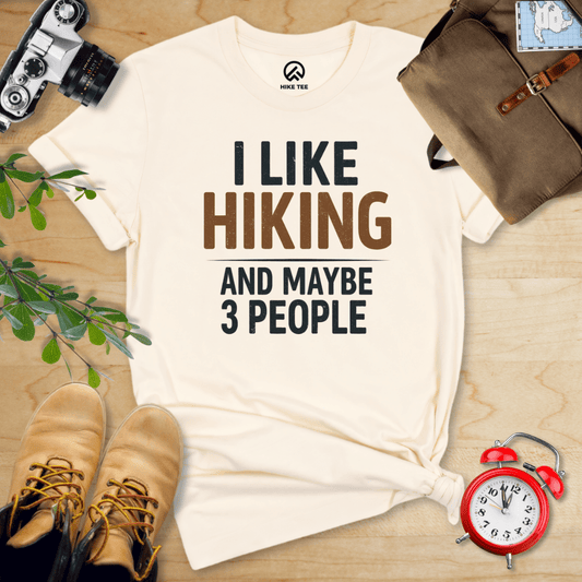 Hike Tee T-Shirt Natural / S I Like Hiking Shirt