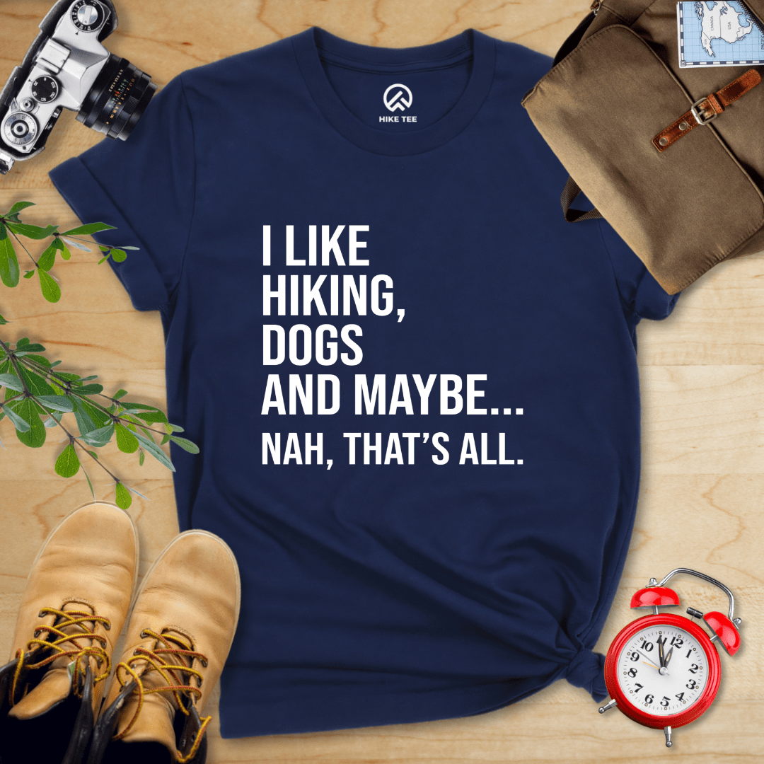 Hike Tee T-Shirt Navy / S I Like Hiking Shirt