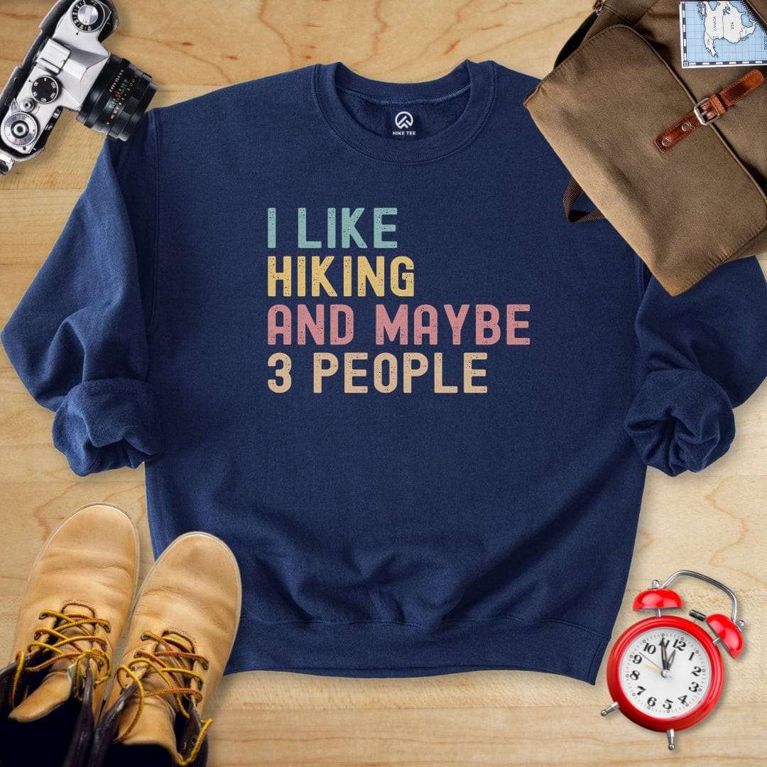 Hike Tee Sweatshirt Navy / S I like Hiking Sweatshirt