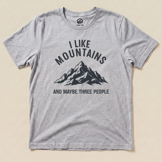 I Like Mountains Shirt Hike Tee T-Shirt Athletic Heather / S